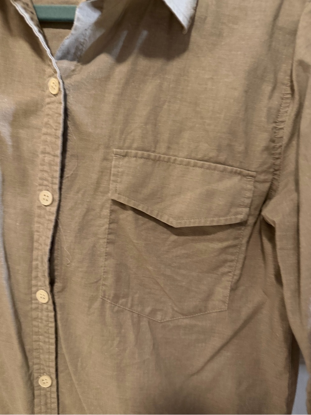Theory Olive-Green Button-Front Shirt Dress - Picture 3 of 9